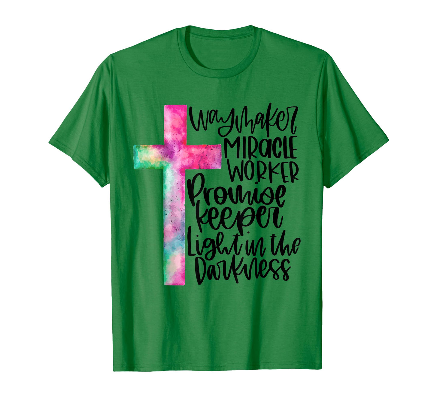 Waymaker Miracle Worker Rainbow Christian Jesus God Women T-Shirt