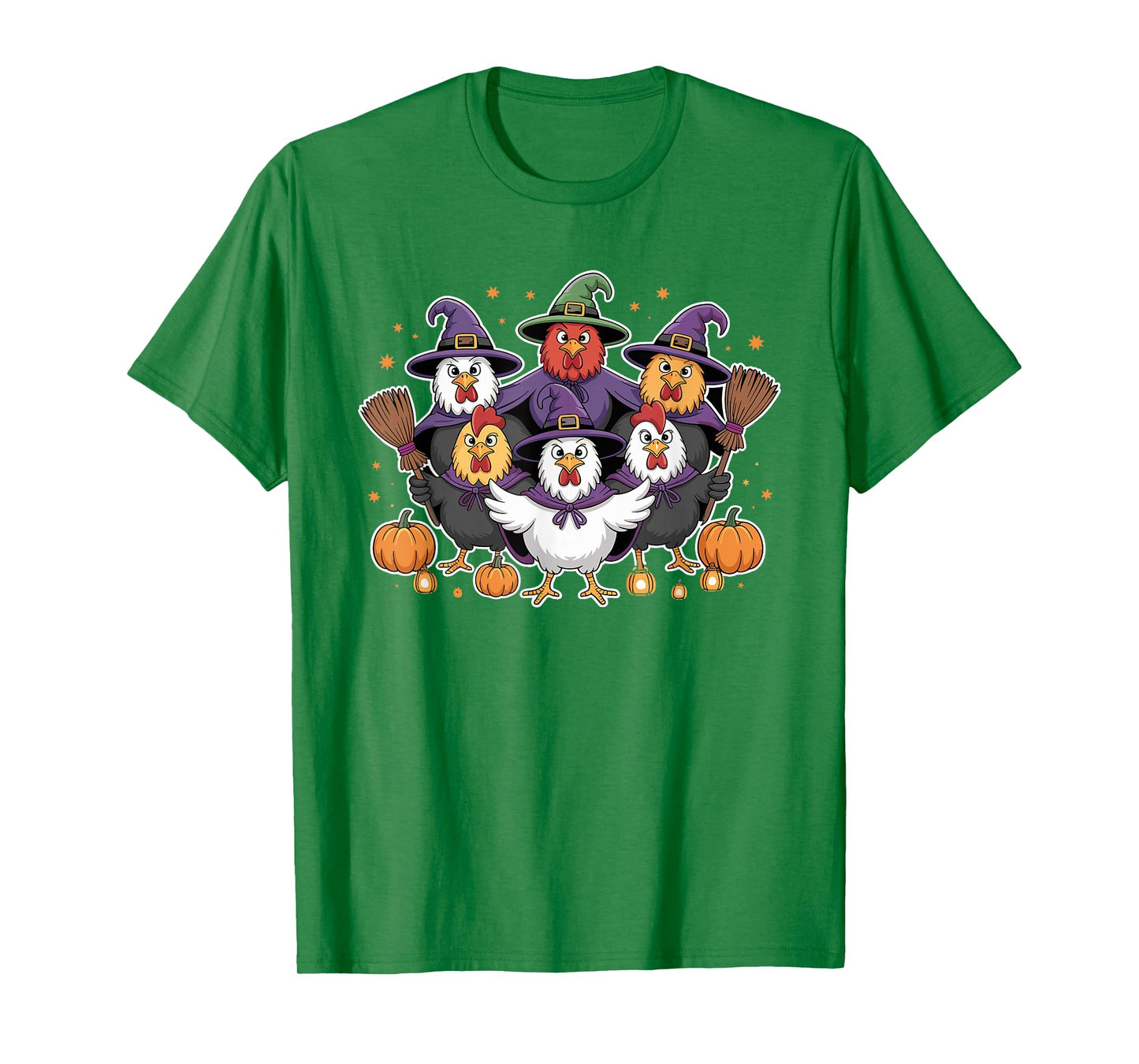 Witchy Chicken Squad Halloween Moon T-Shirt