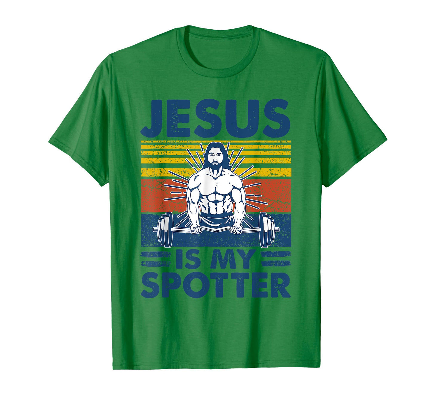 Jesus Is My Spotter Funny Christian Weightlifting Gym T-Shirt