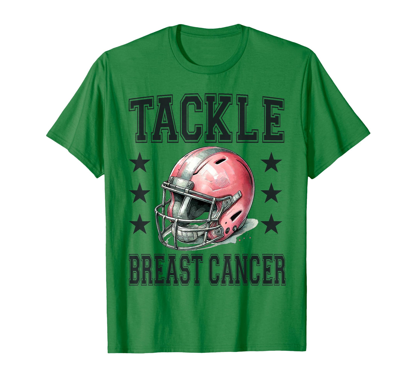 Tackle Breast Cancer Pink Football Helmet Awareness Design T-Shirt