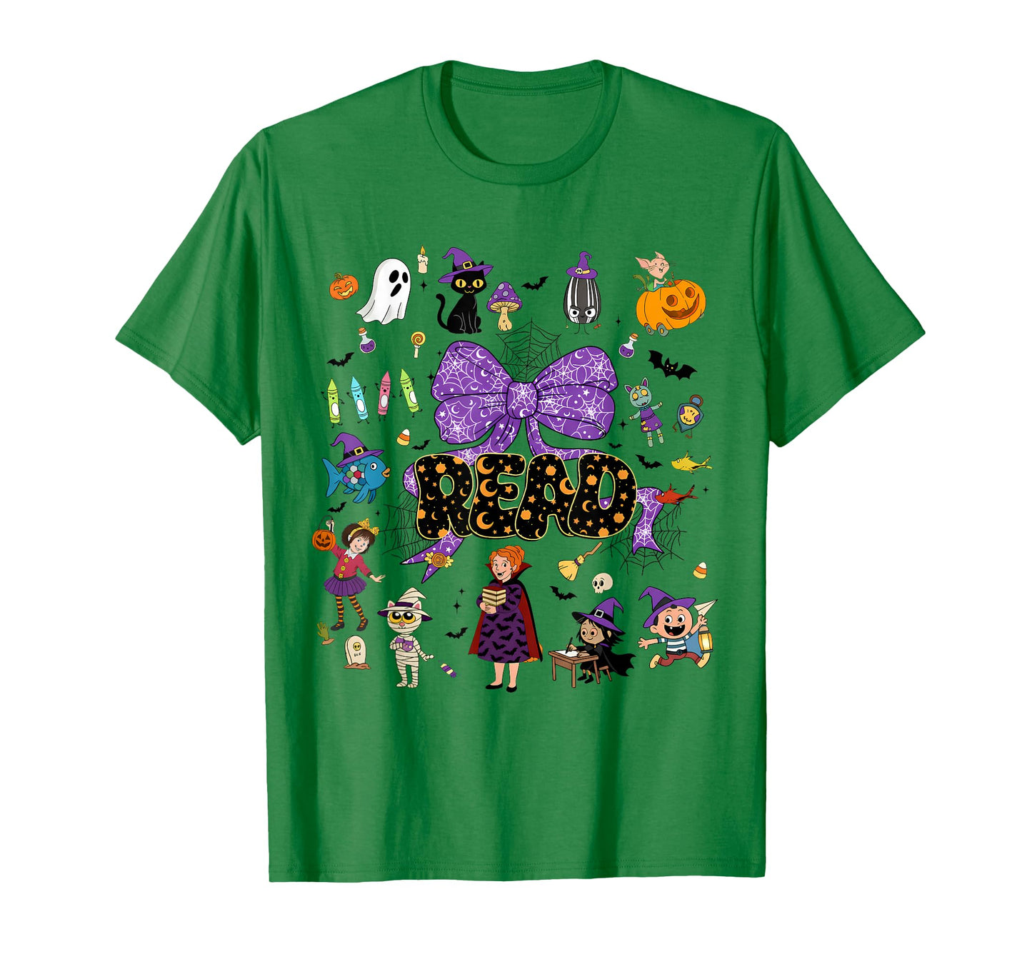 Read Children's Books,Teacher Halloween,Spooky Ghost Reading T-Shirt