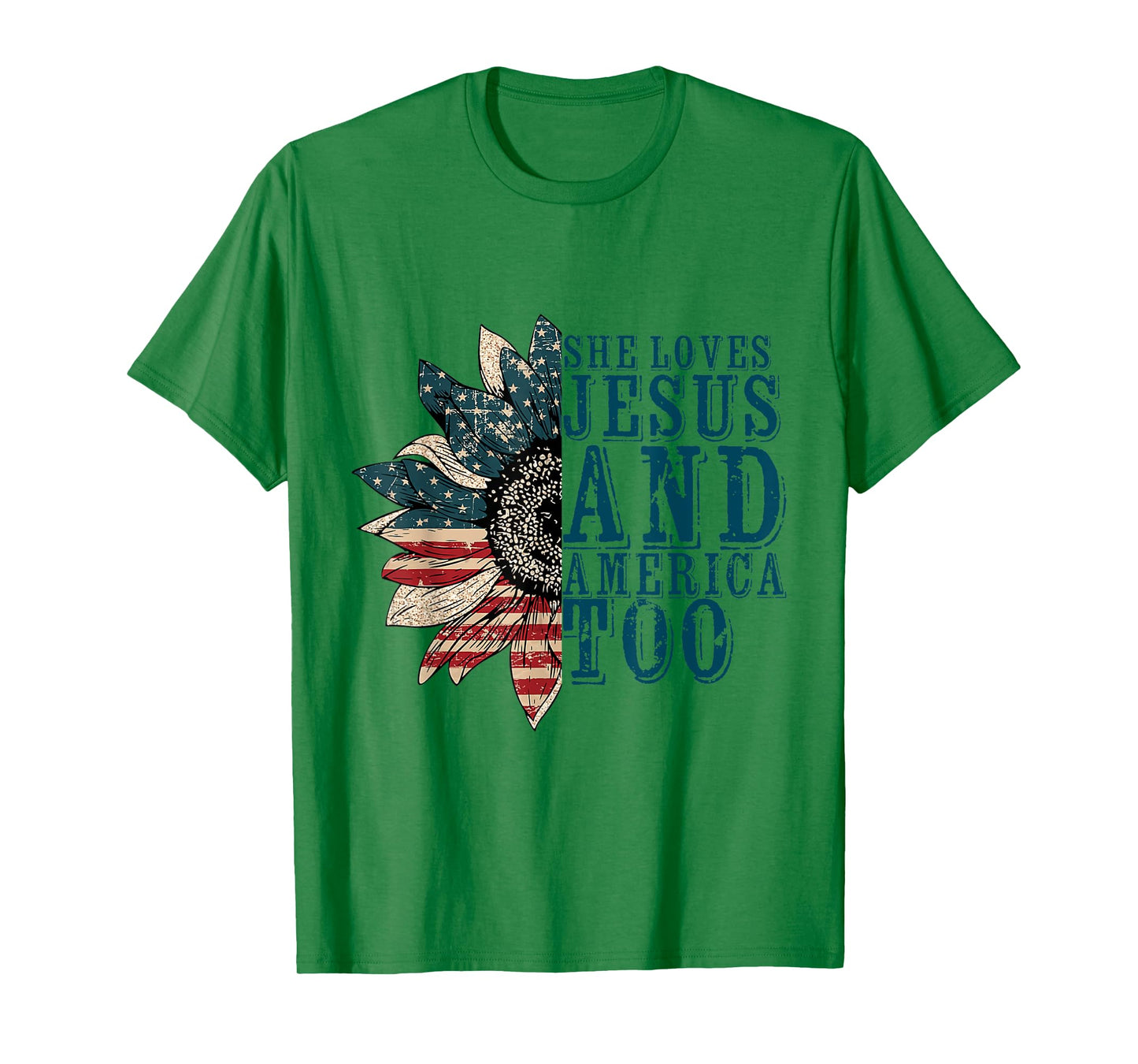She Loves Jesus And America Too T-Shirt