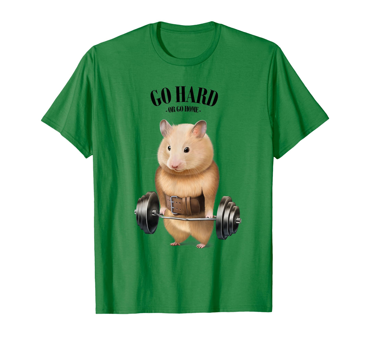 Hamster Muscle Training with Barbell Shrug Bar Fitness Gym T-Shirt