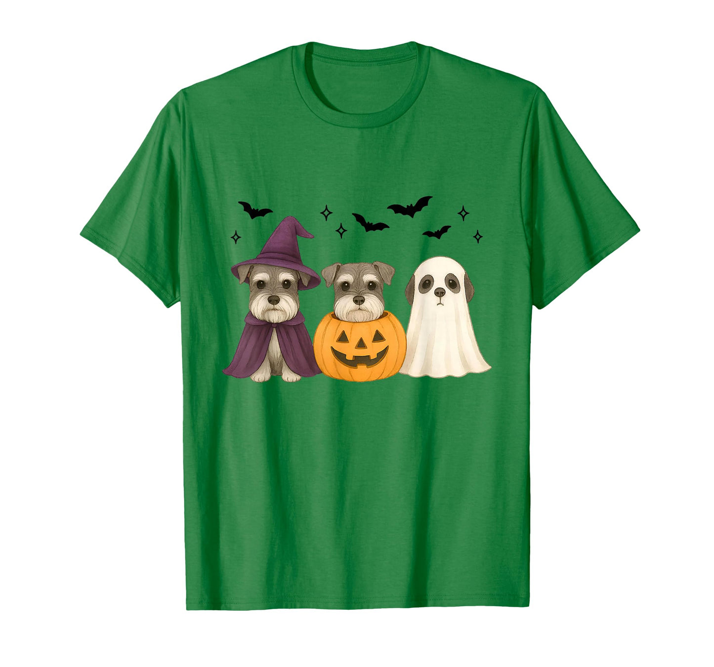 Witch Schnauzer Halloween Schnauzer Dog Mom Dog Lover T-Shirt