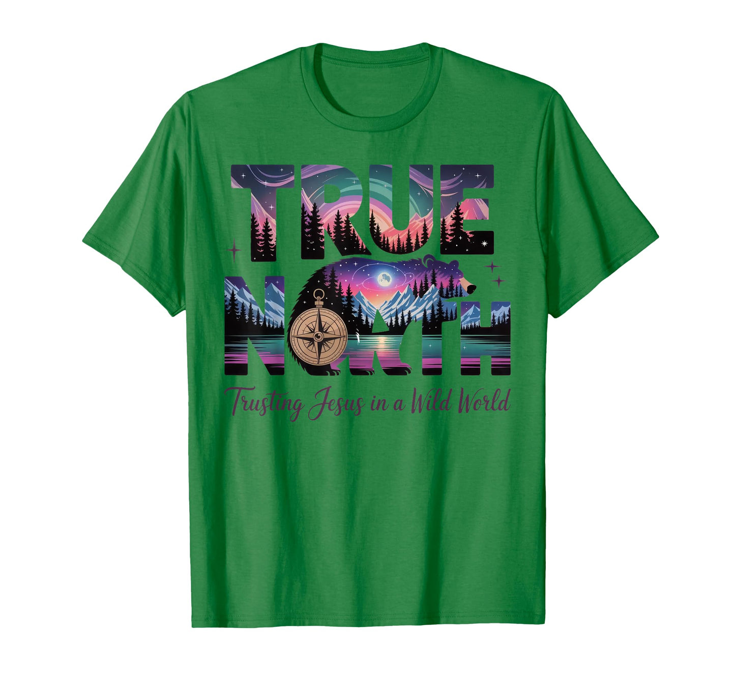 True North Trusting Jesus in a Wild World Bear Summer Camp T-Shirt