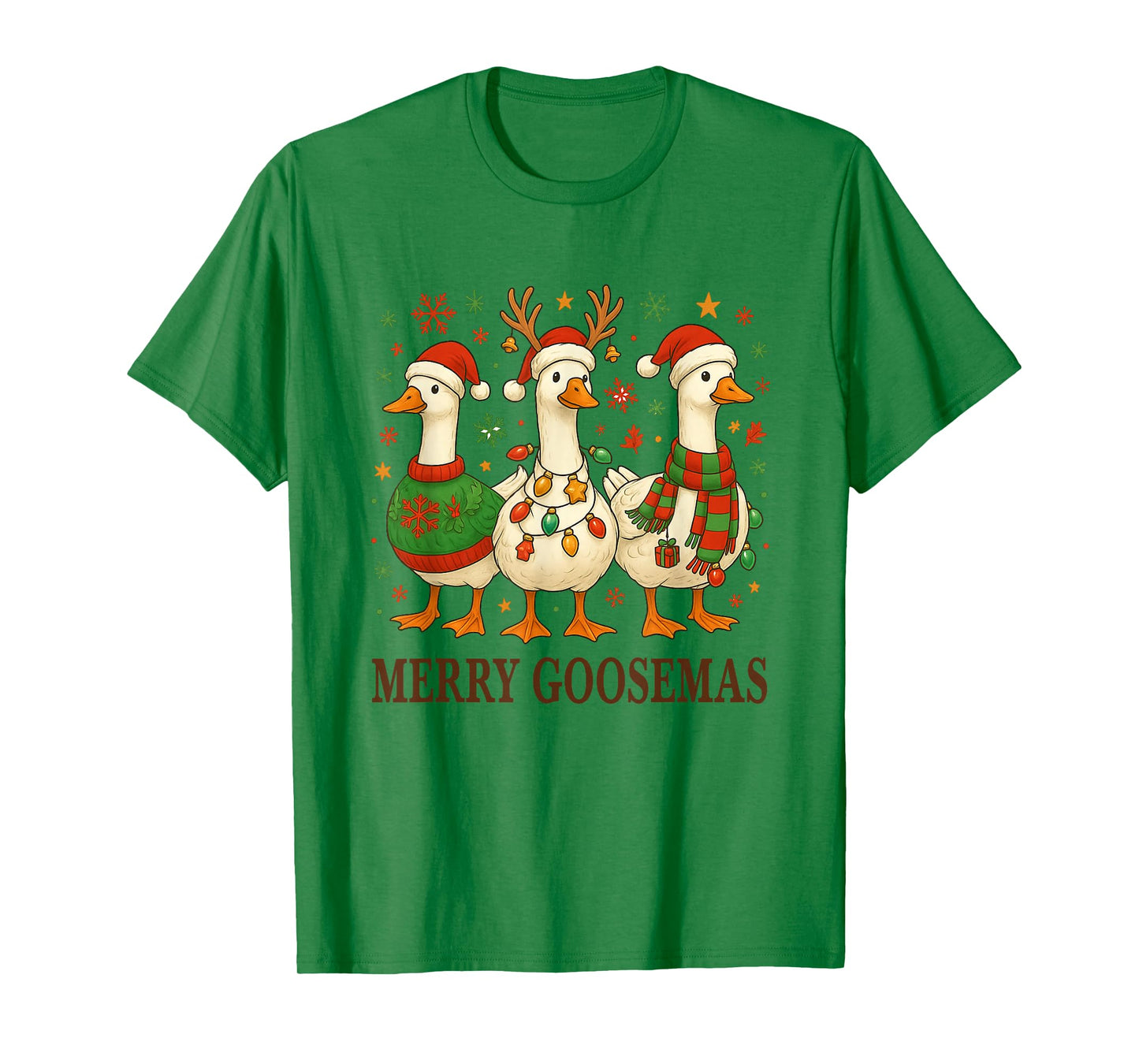 Christmas Goose Merry Goosemas Christmas Santa Goose T-Shirt