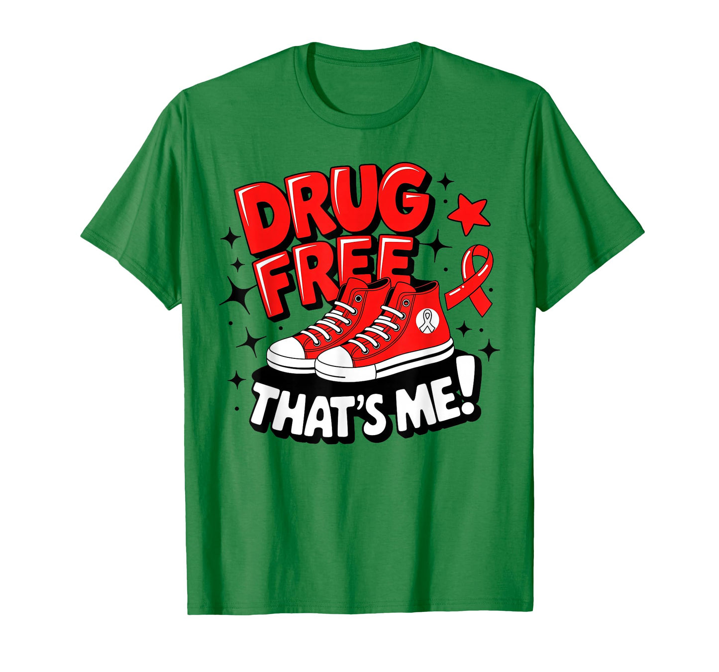 Groovy Dru.g Free Red Ribbon Week That's Me Awareness Chucks T-Shirt