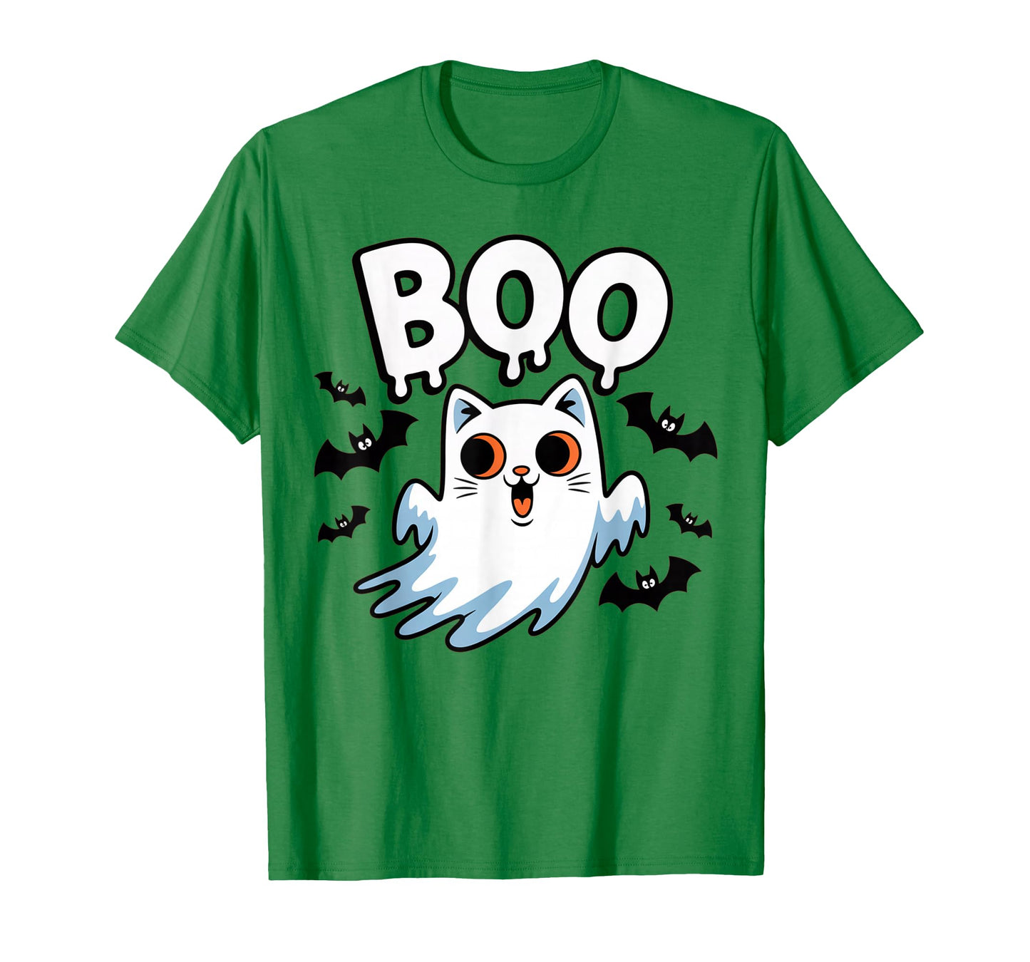 CAT Ghost Boo Cute Kitty Cats Lover Halloween Women Men T-Shirt