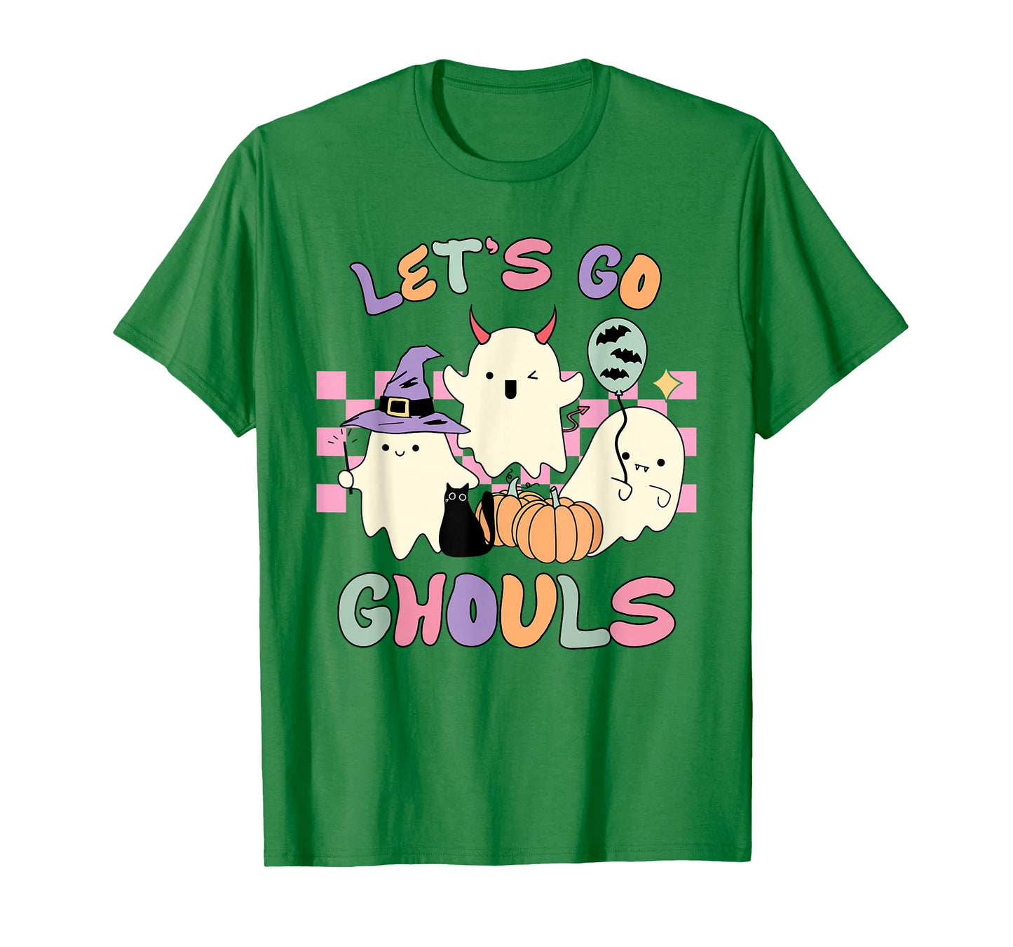 Let's Go Ghouls Halloween Cute Ghosts T-Shirt