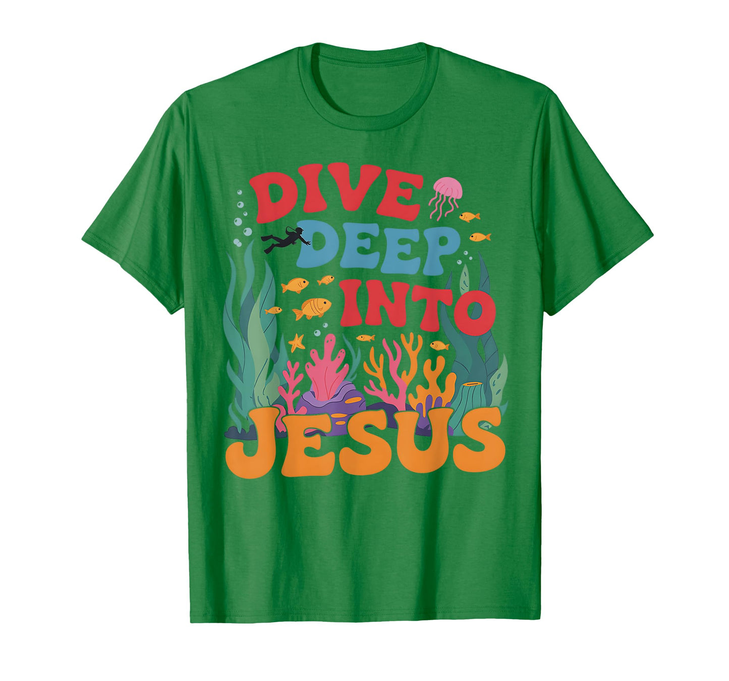 Dive Deep Into Jesus VBS 2025 Scuba Diving Underwater T-Shirt