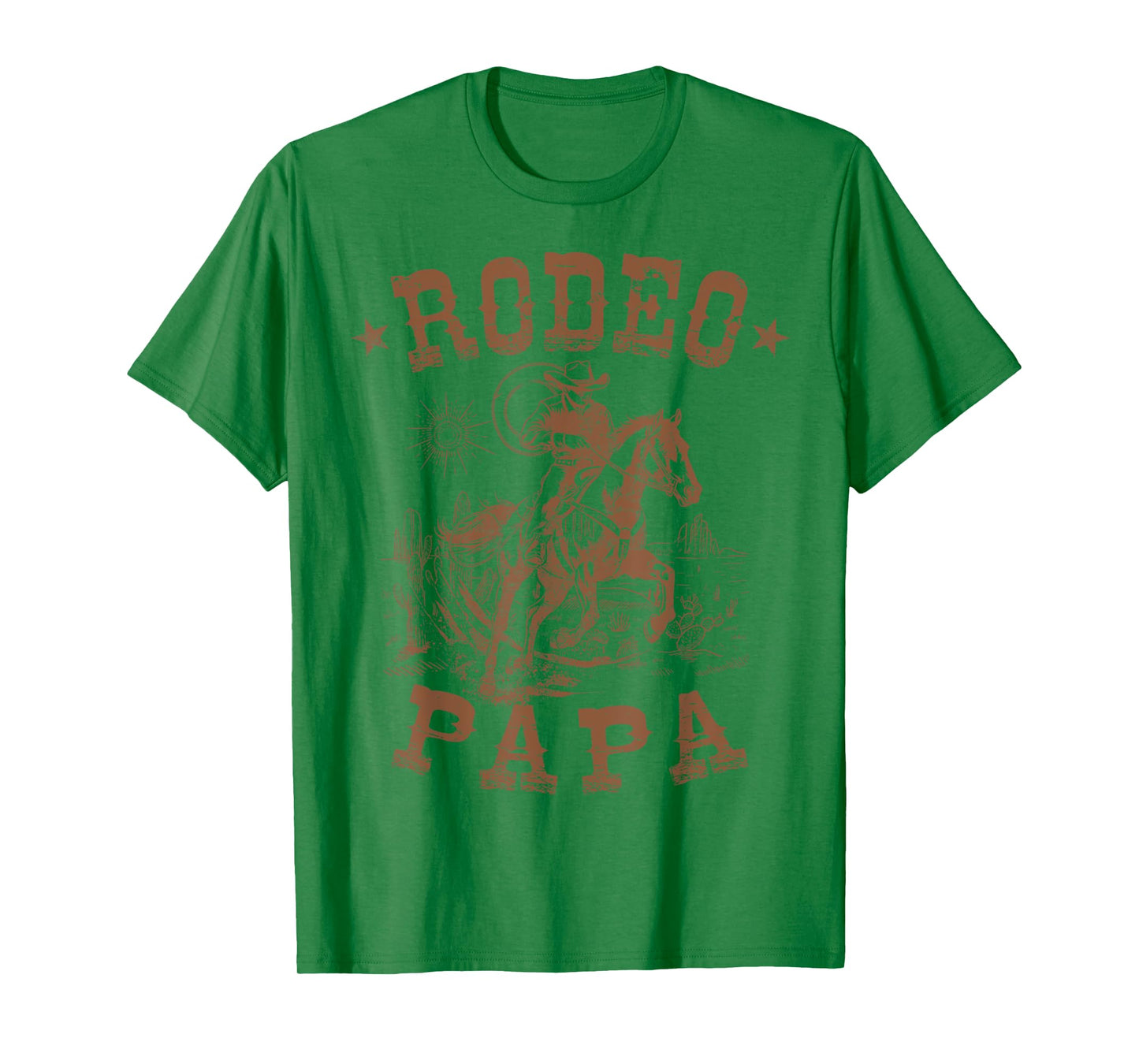 Rodeo Papa Western Cowboy Family Matching Father's Day T-Shirt