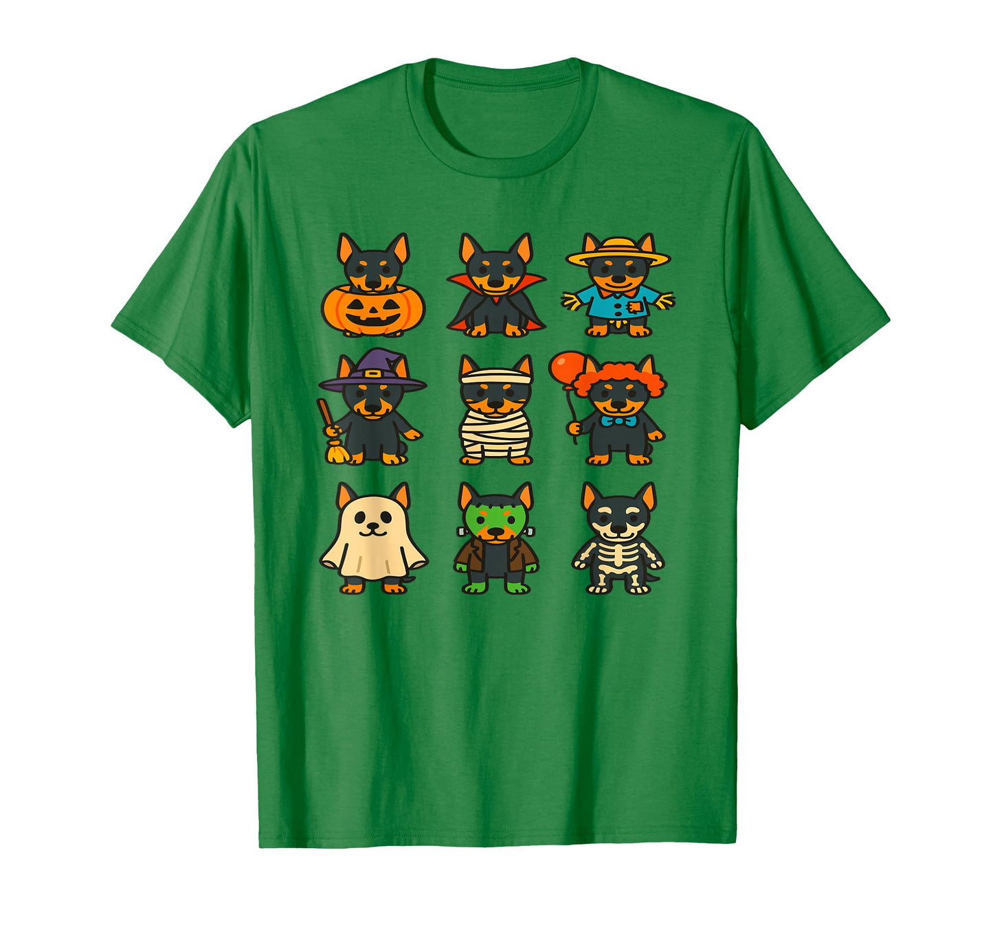Doberman Pinscher Halloween Costume Funny Scary Dog Ghost T-Shirt