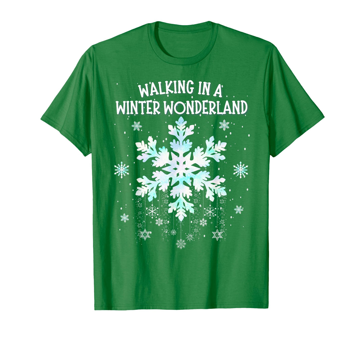 Walking in A Winter Wonderland Tie Dye Snowflake Christmas T-Shirt