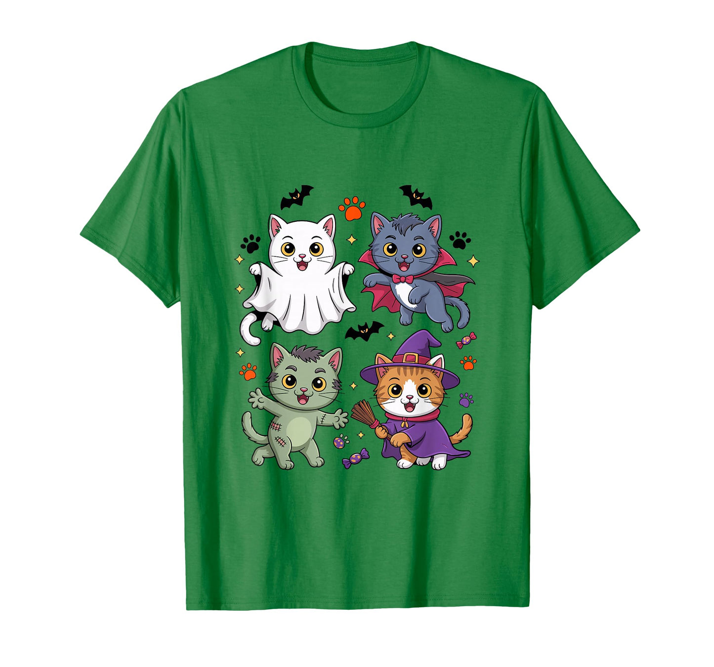 Funny Halloween Cats in Costumes T-Shirt