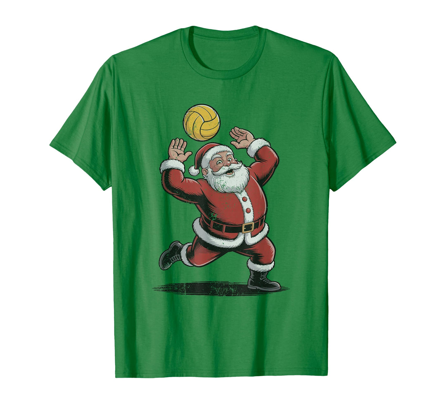 Santa Playing Volleyball Vintage 90s Christmas Holiday T-Shirt