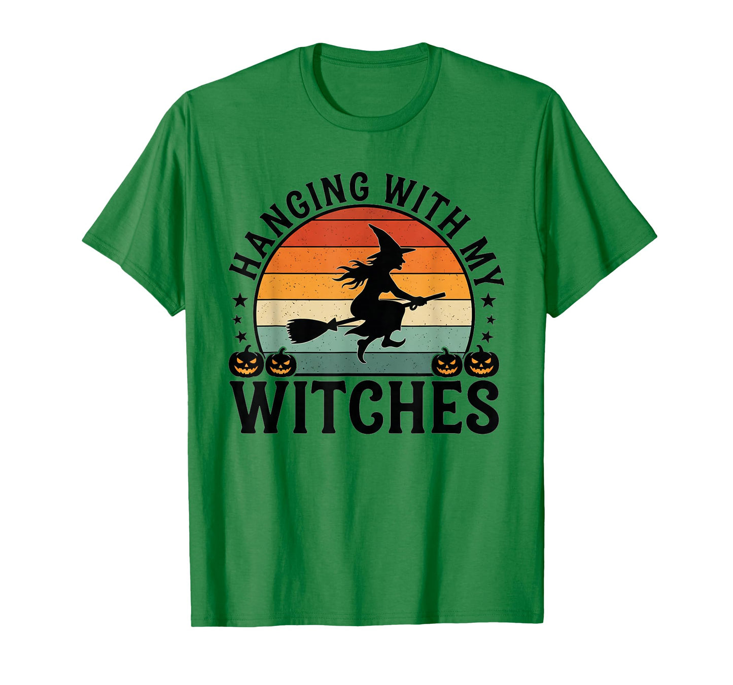 Retro 80's Vintage Hanging with My Witches Spooky Halloween T-Shirt