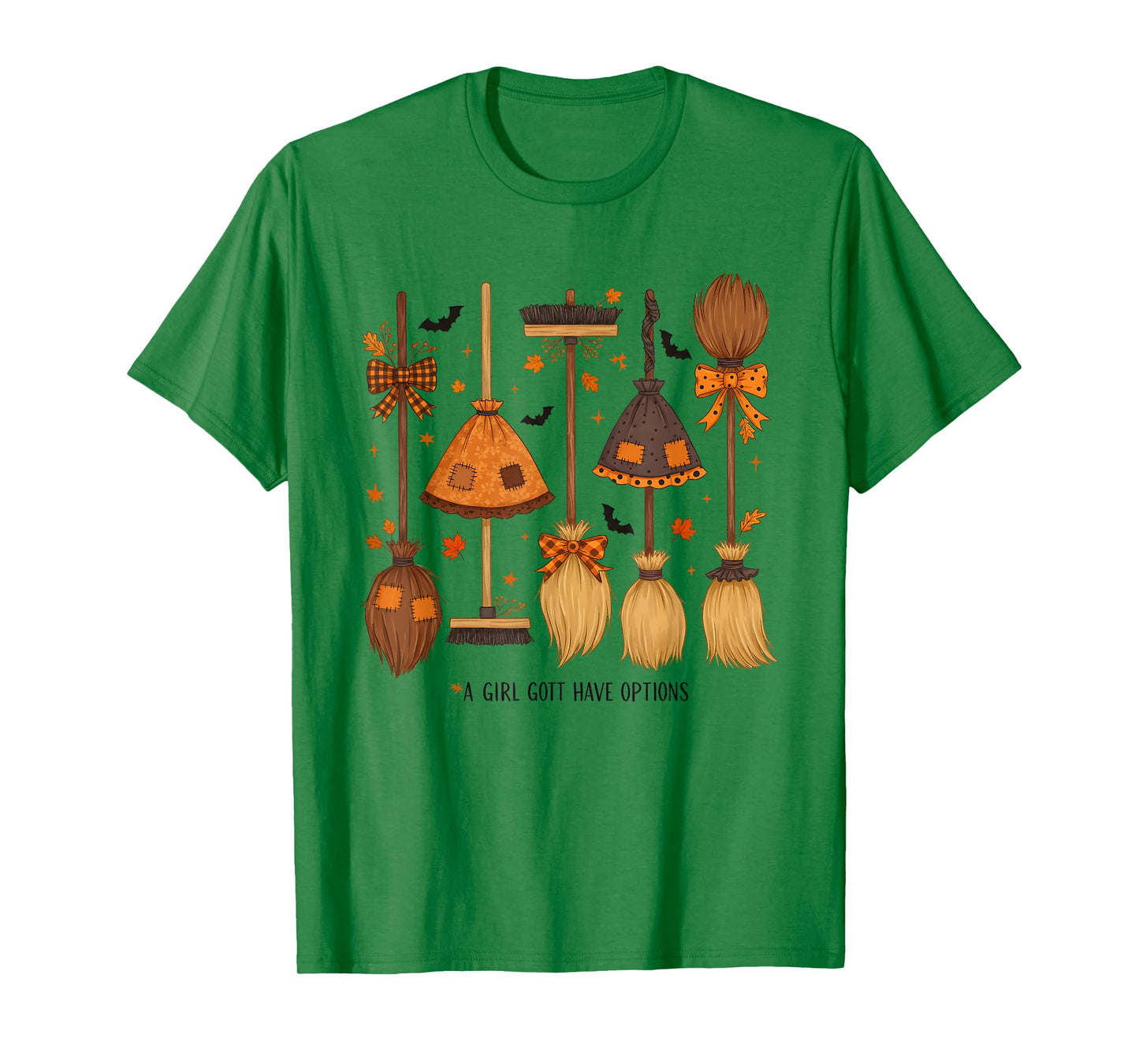 A Girl Gotta Have Options Patchwork Witch Funny Halloween T-Shirt