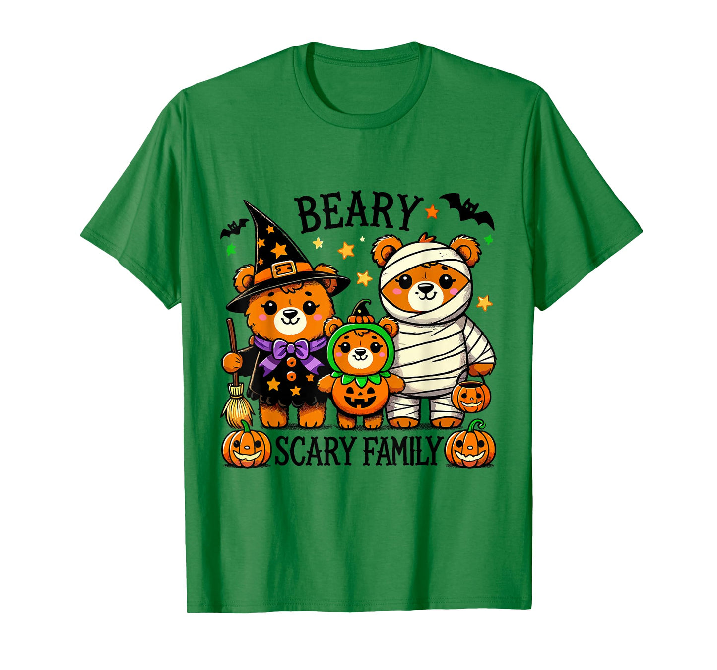 Halloween Teddy Bear Family Cute Witch Pumpkin Mummy Bear T-Shirt