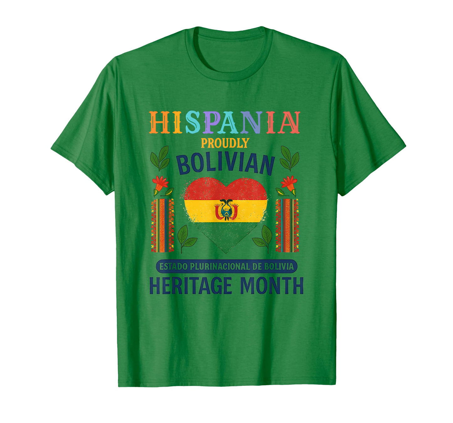 Bolivian Hispanic Heritage Month Viva Bolivia Pride T-Shirt