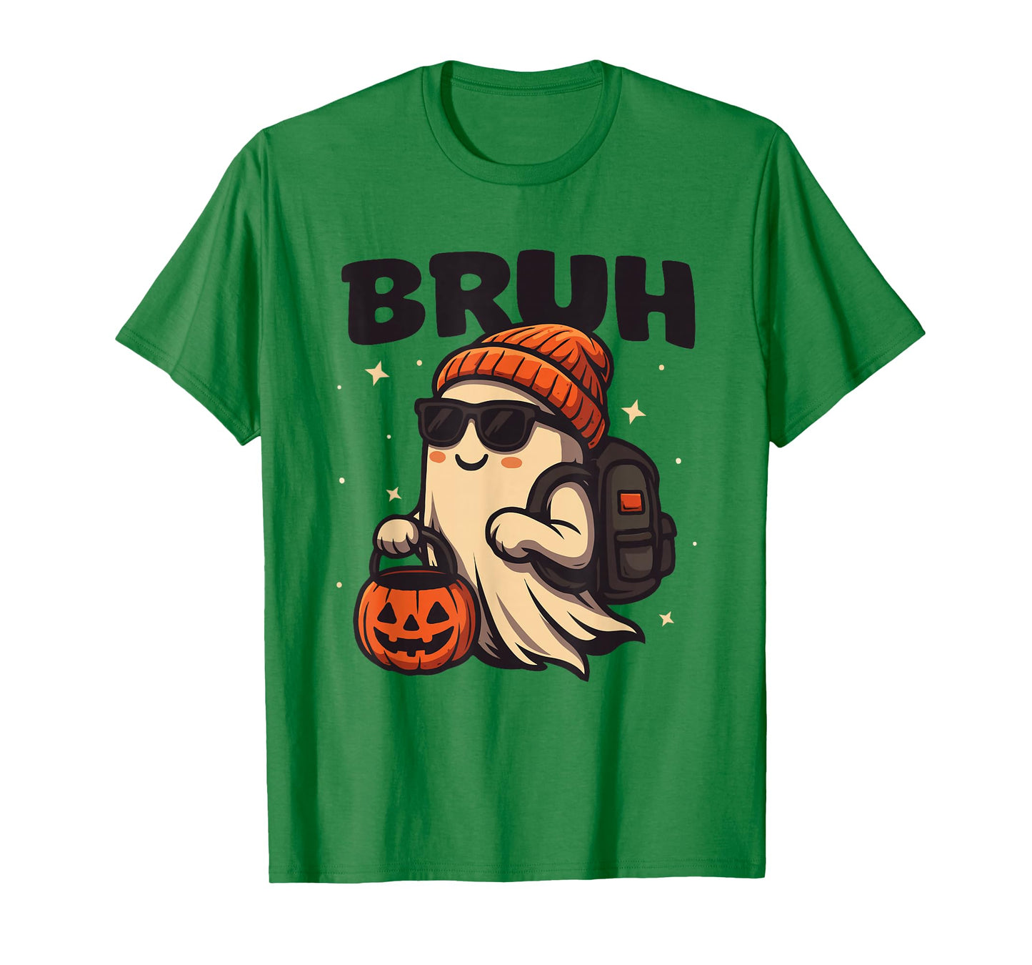 Halloween Bruh Ghost Boys Kids Candy Trick Or Treat Teachers T-Shirt