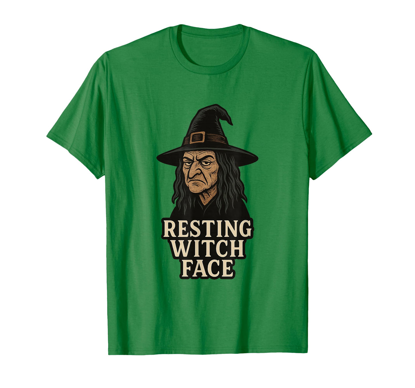 Funny Resting Witch Face Vintage Witchy Humor Halloween T-Shirt
