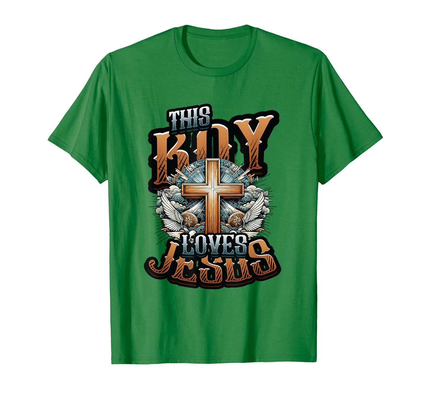 This Boy Loves Jesus - Christian Boys Jesus T-Shirt