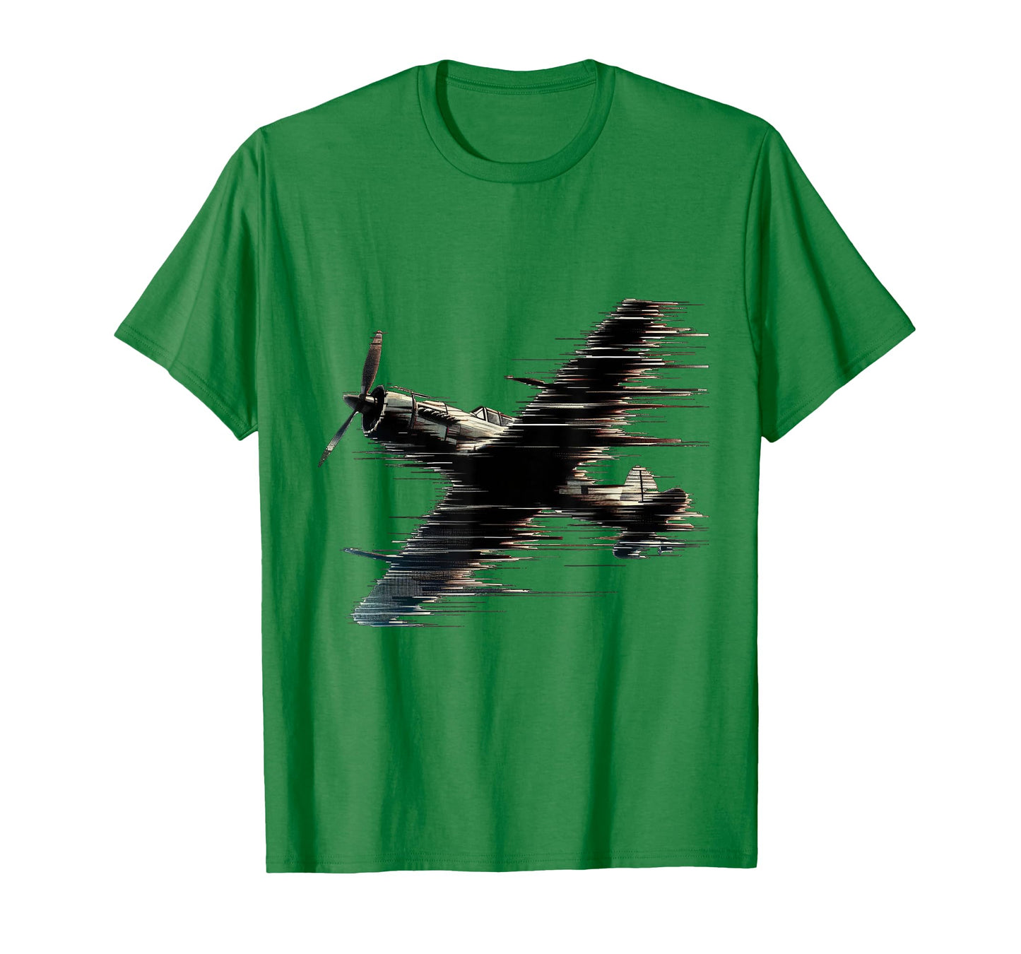WW2 Airplane Noisy Jitter Vintage Aviation T-Shirt