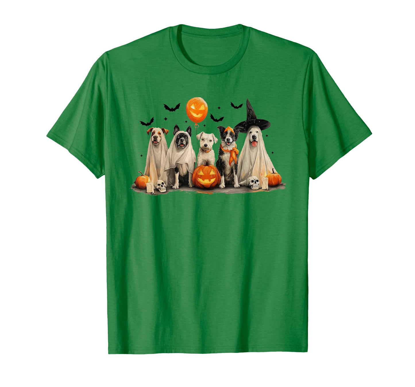 Halloween Spooky Dogs Ghost Jack-o'-Lantern T-Shirt