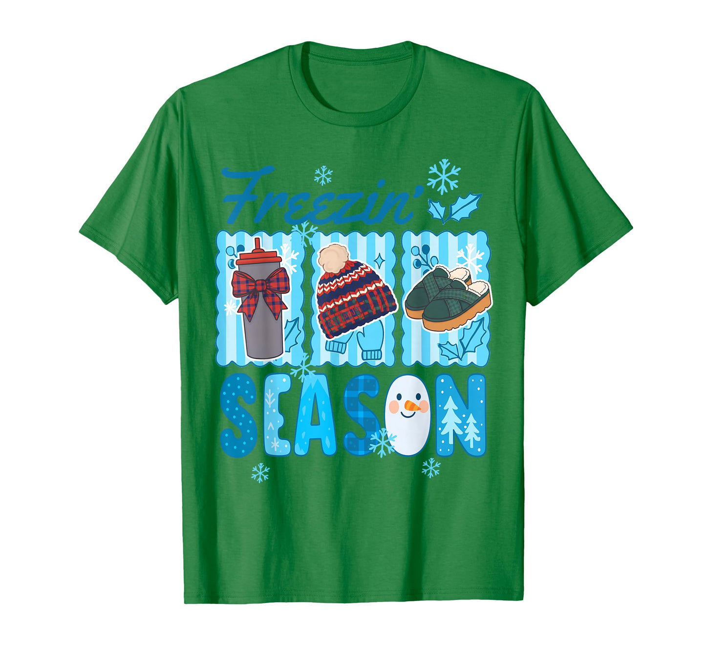 Winter Girl Winter Christmas Coquette Bow Freezin' Season T-Shirt