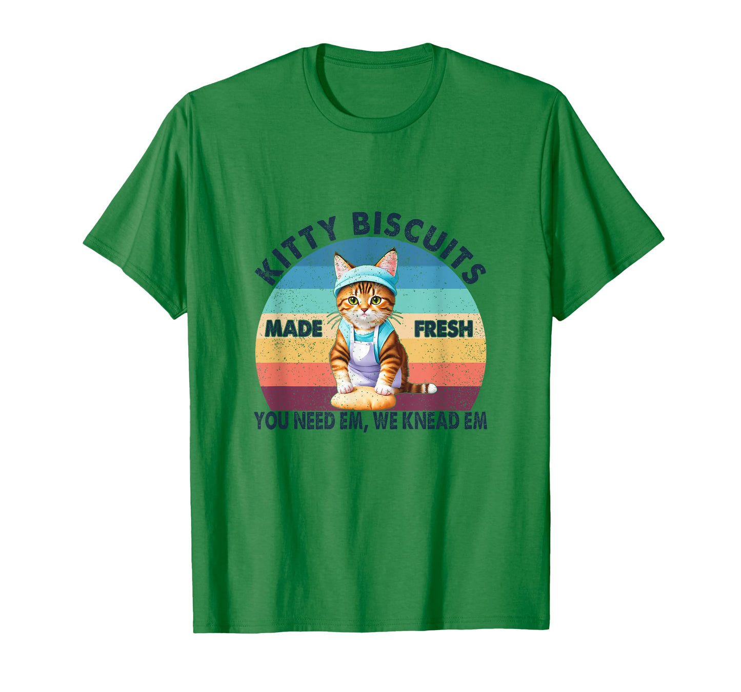 Kitty Biscuits University Baking Cat Making Biscuits Vintage Men Women T-Shirt