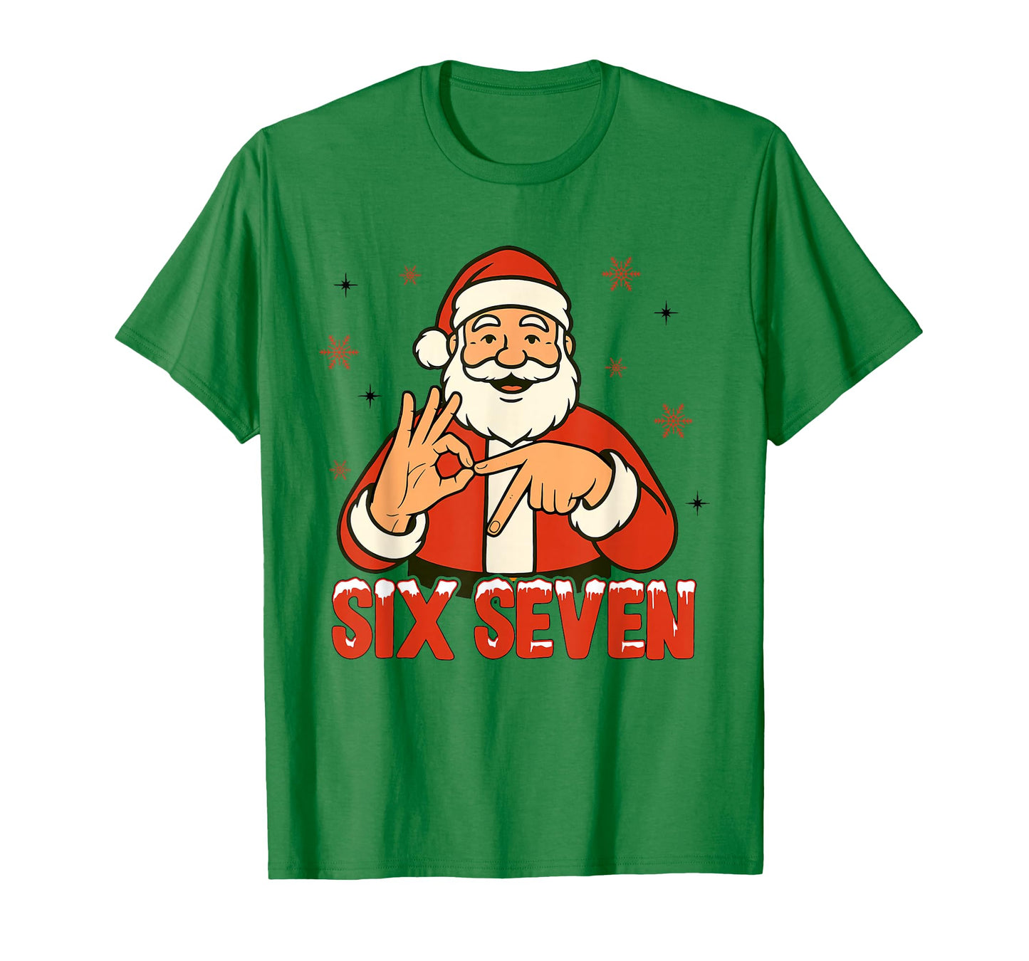 67 Christmas Funny Six Seven Santa Claus Boys Xmas Costume T-Shirt