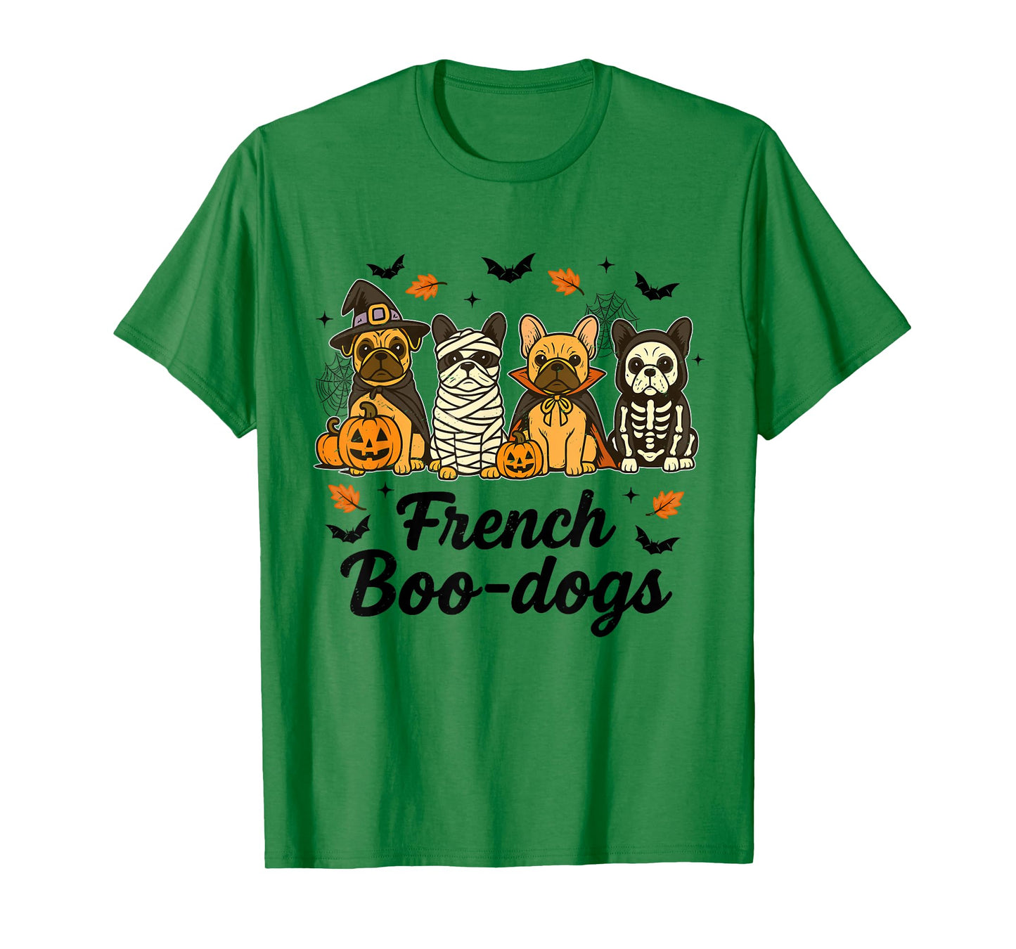 French Boo-Dog Halloween Ghost French Bulldog Men Women Kids T-Shirt