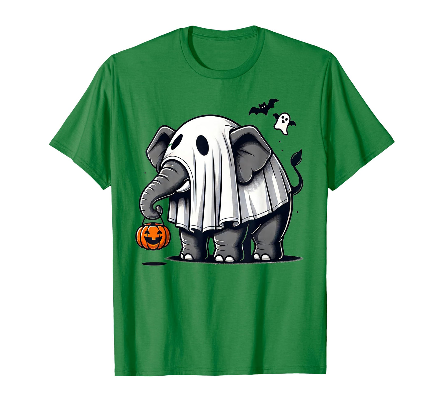 Funny Elephant Halloween Costume Ghost Trick Or Treat T-Shirt