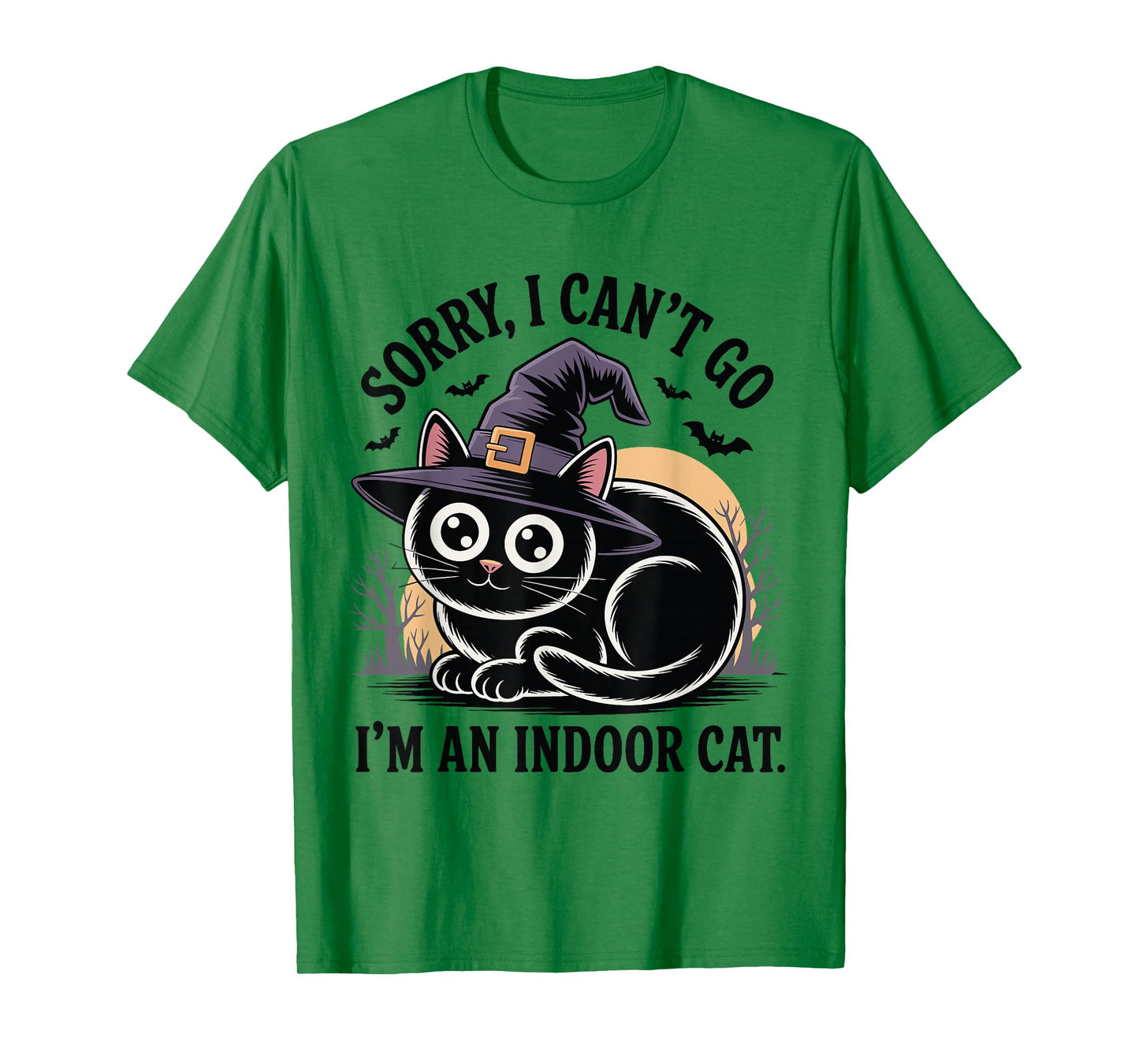 Sorry I Can’t Go I’m an Indoor Cat Funny Halloween T-Shirt