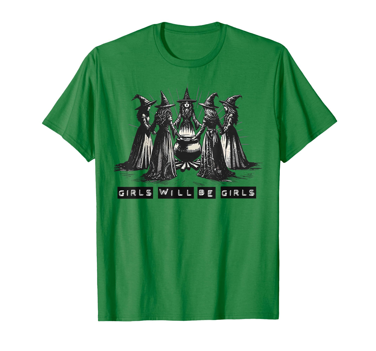 Halloween Spooky Witch Girl Will Be Girls Feminist Women T-Shirt