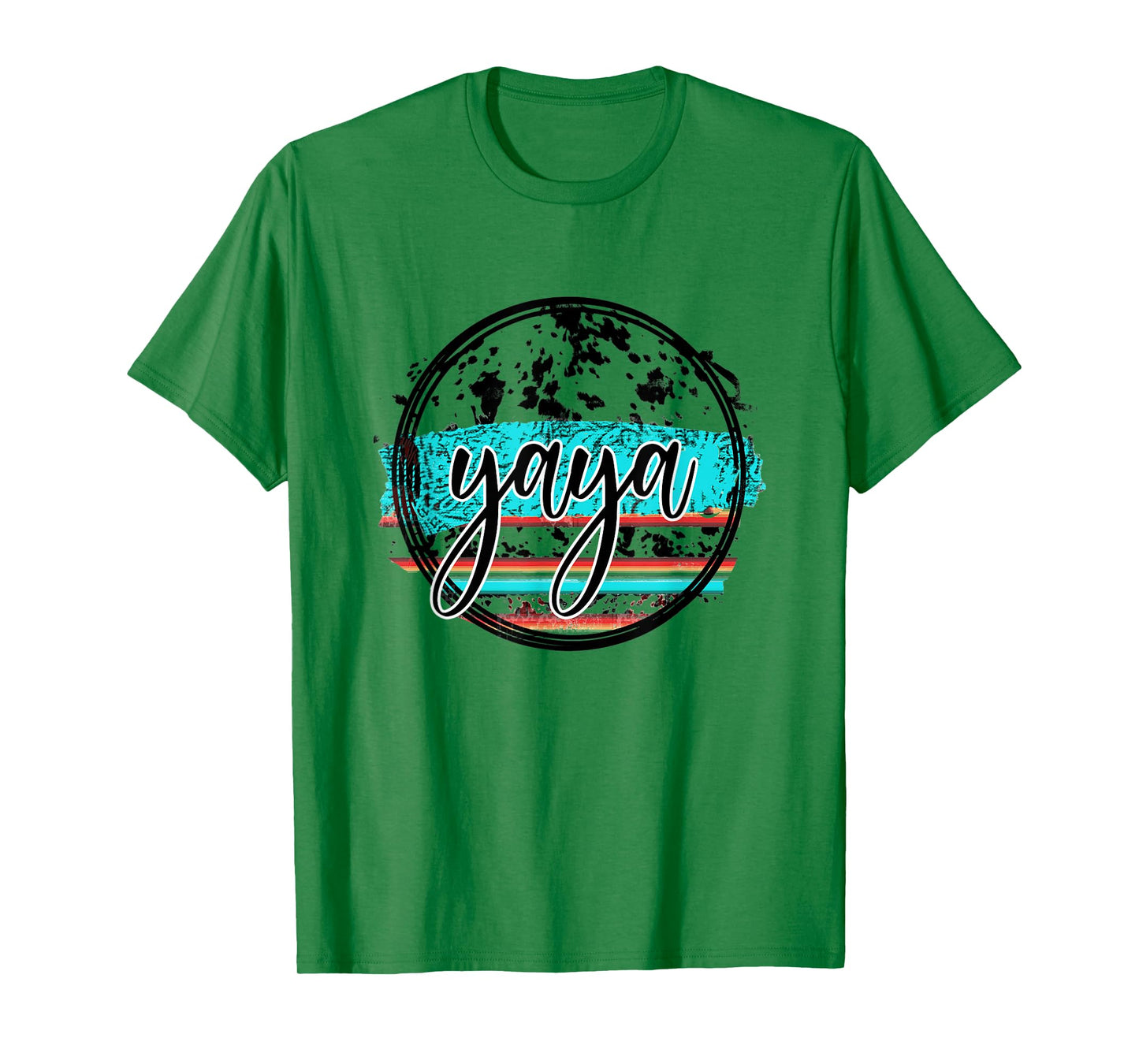 Leopard Vintage Yaya Western Turquoise Mother's Day T-Shirt