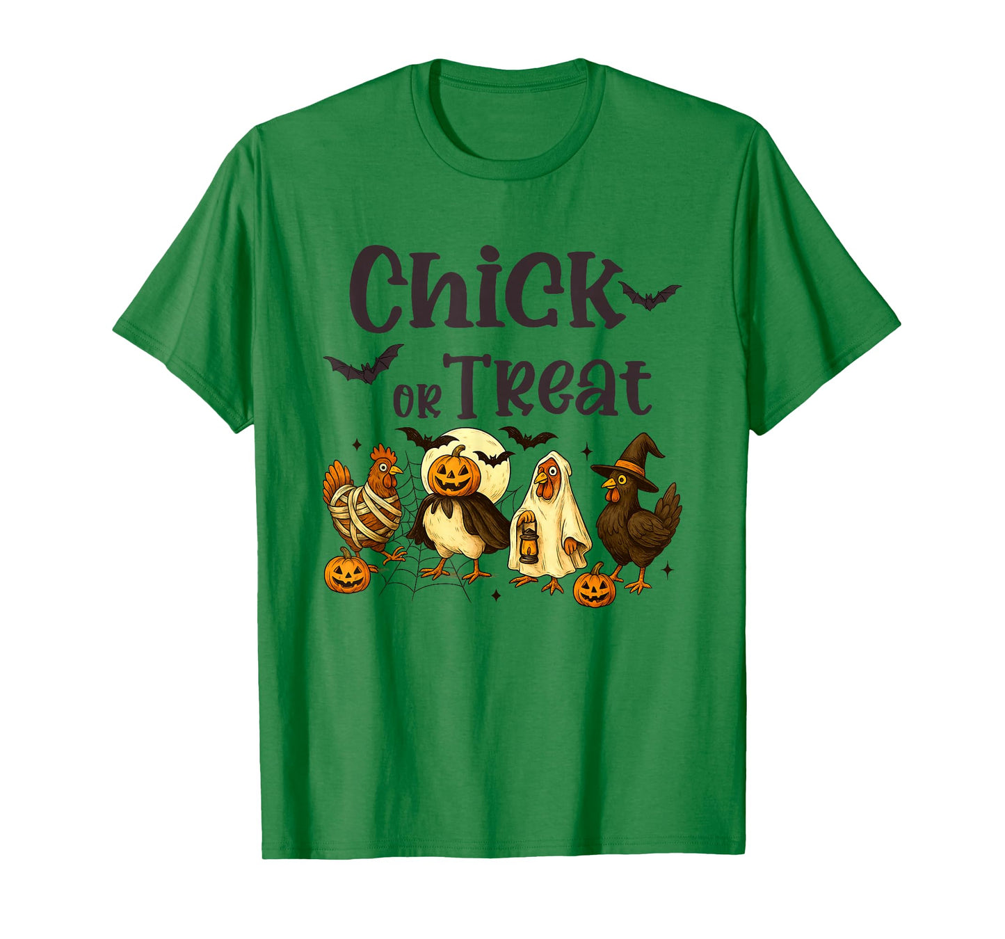 Chick Or Treat Halloween Pumpkin Ghost Spooky Funny Chicken T-Shirt