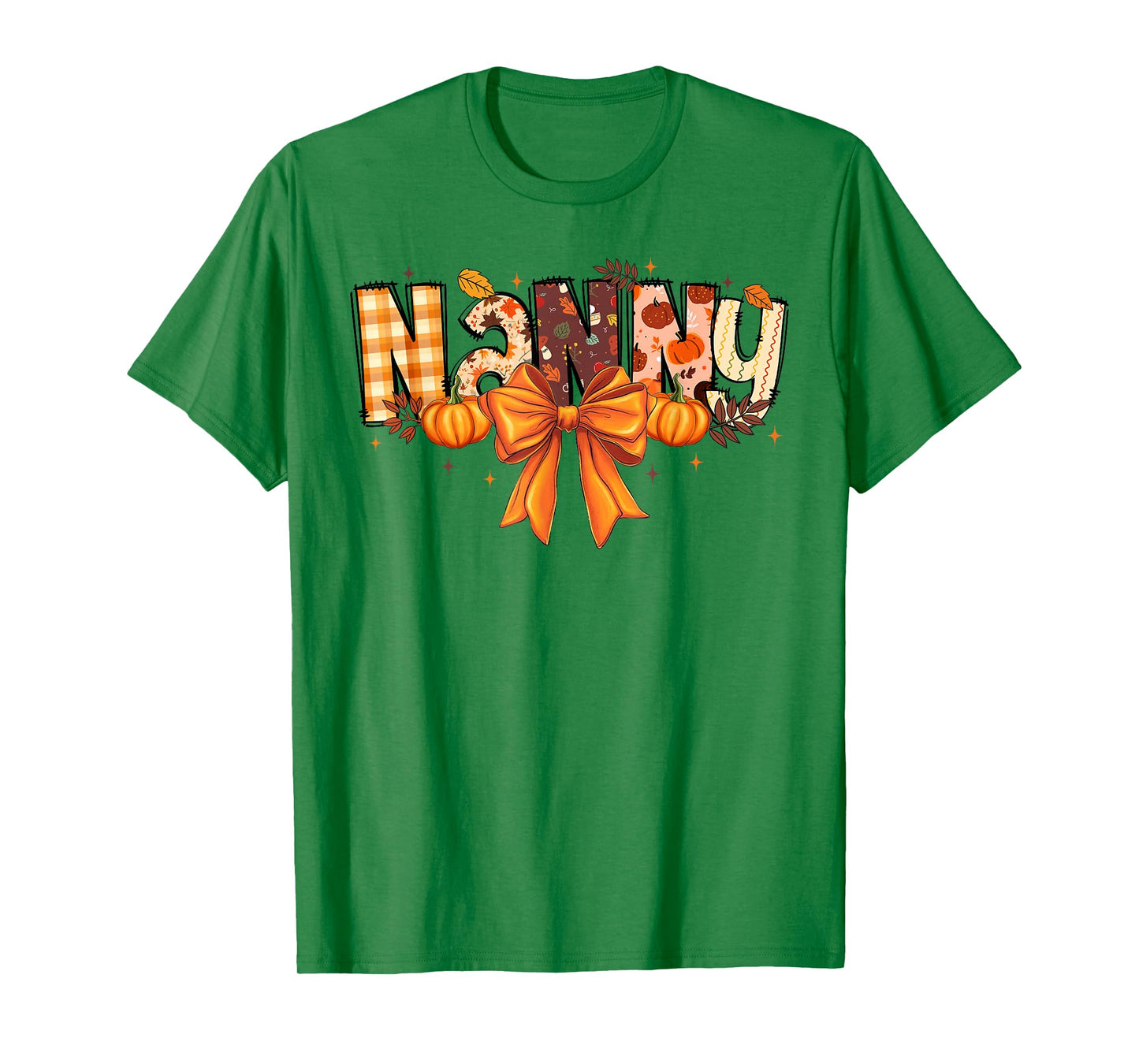 Retro Nanny Coquette Bows Grandma Fall Thanksgiving Women T-Shirt