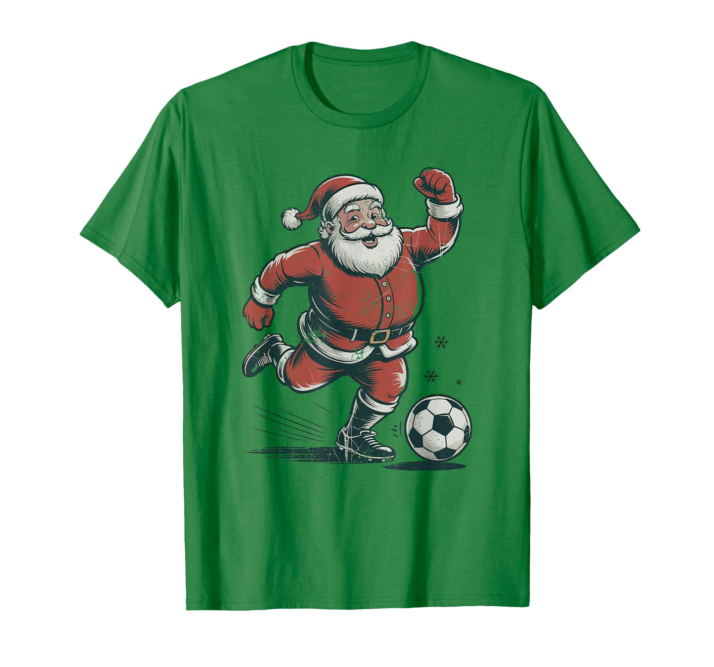 Retro Santa Playing Soccer Vintage 90s Christmas Holiday T-Shirt