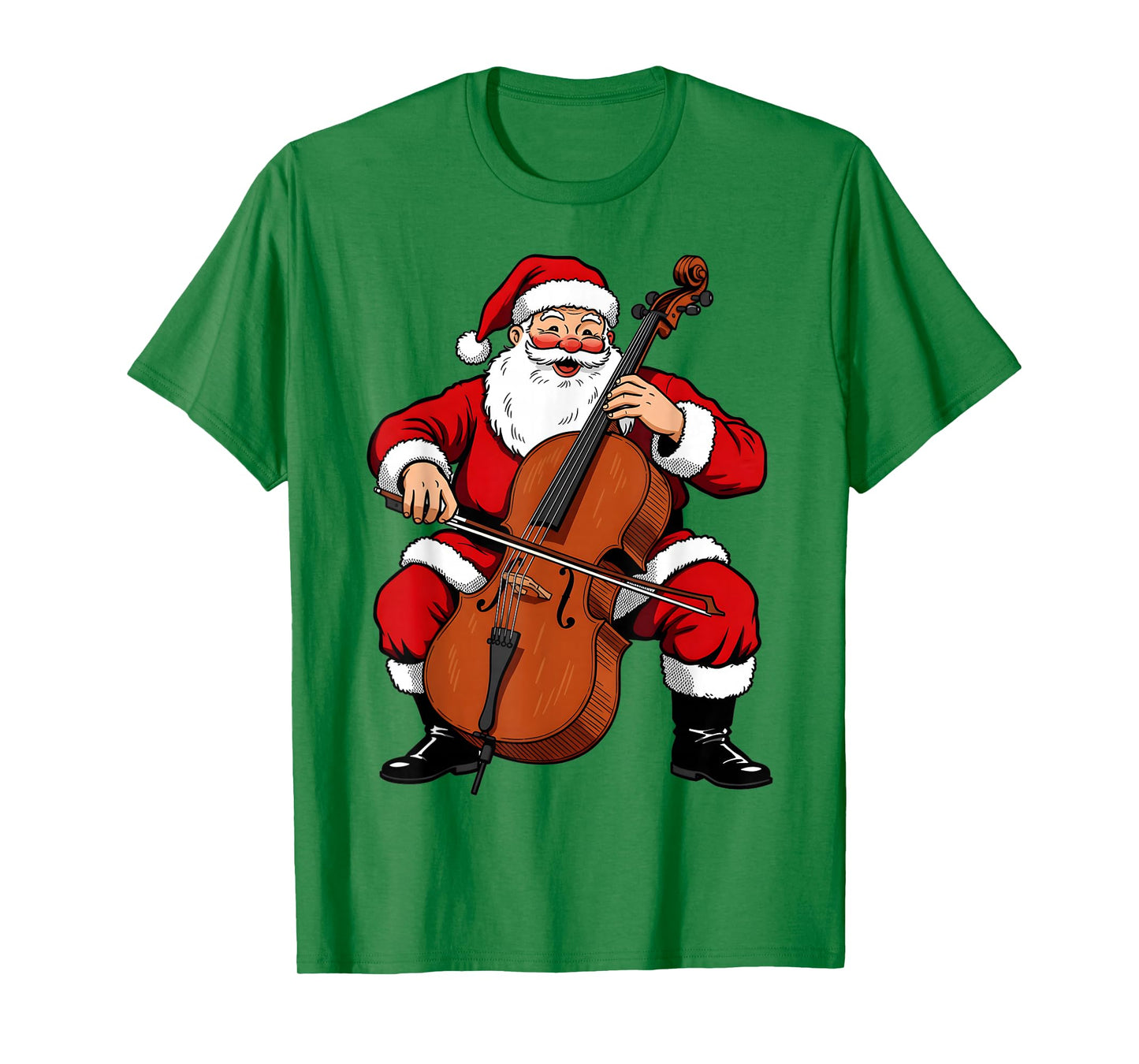 Christmas Cello Player Cute Santa Xmas Boys Cellist Men Kids T-Shirt