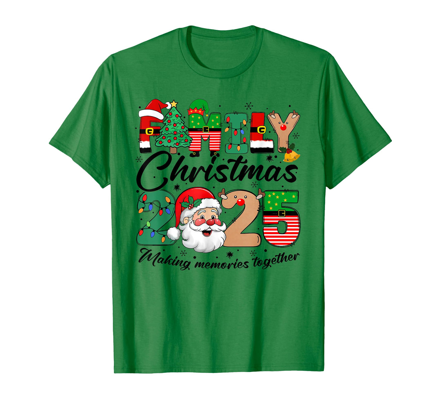 Family Christmas 2025 Santa Squad Xmas Tree Pajamas Holiday T-Shirt