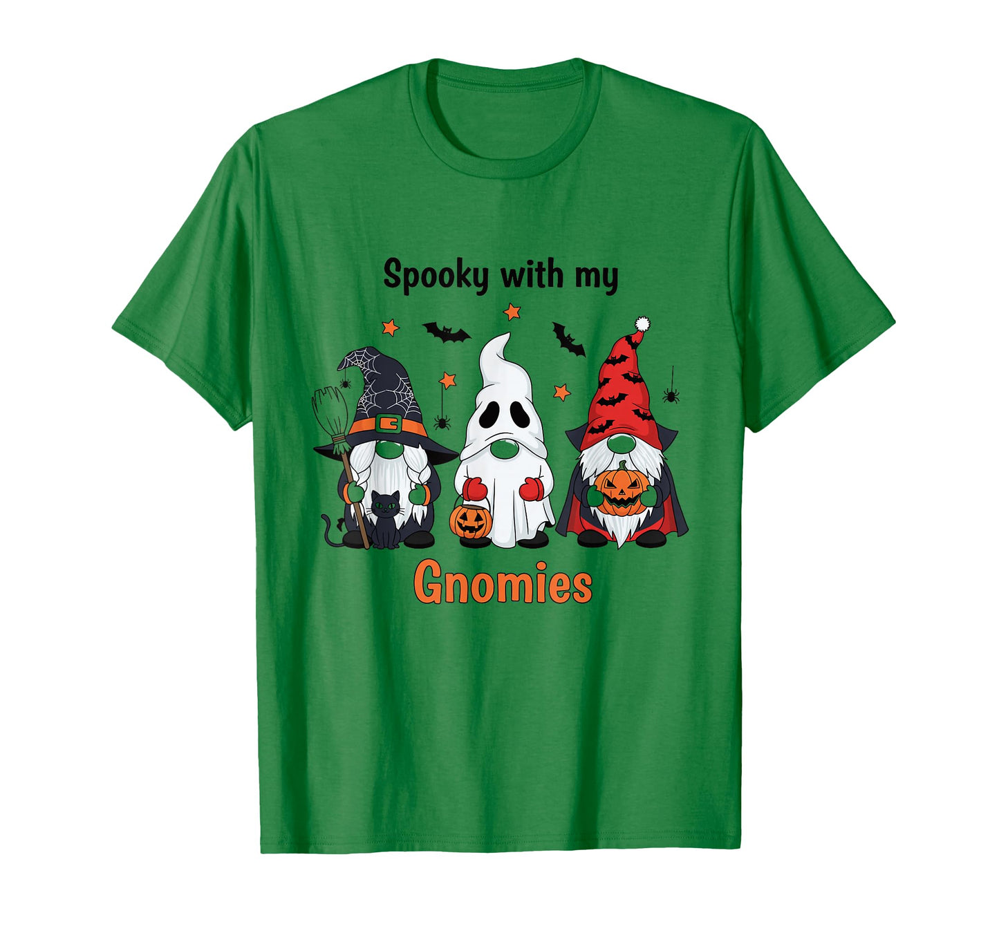 Spooky Halloween Gnome Design for Pumpkin and Bat Fans T-Shirt