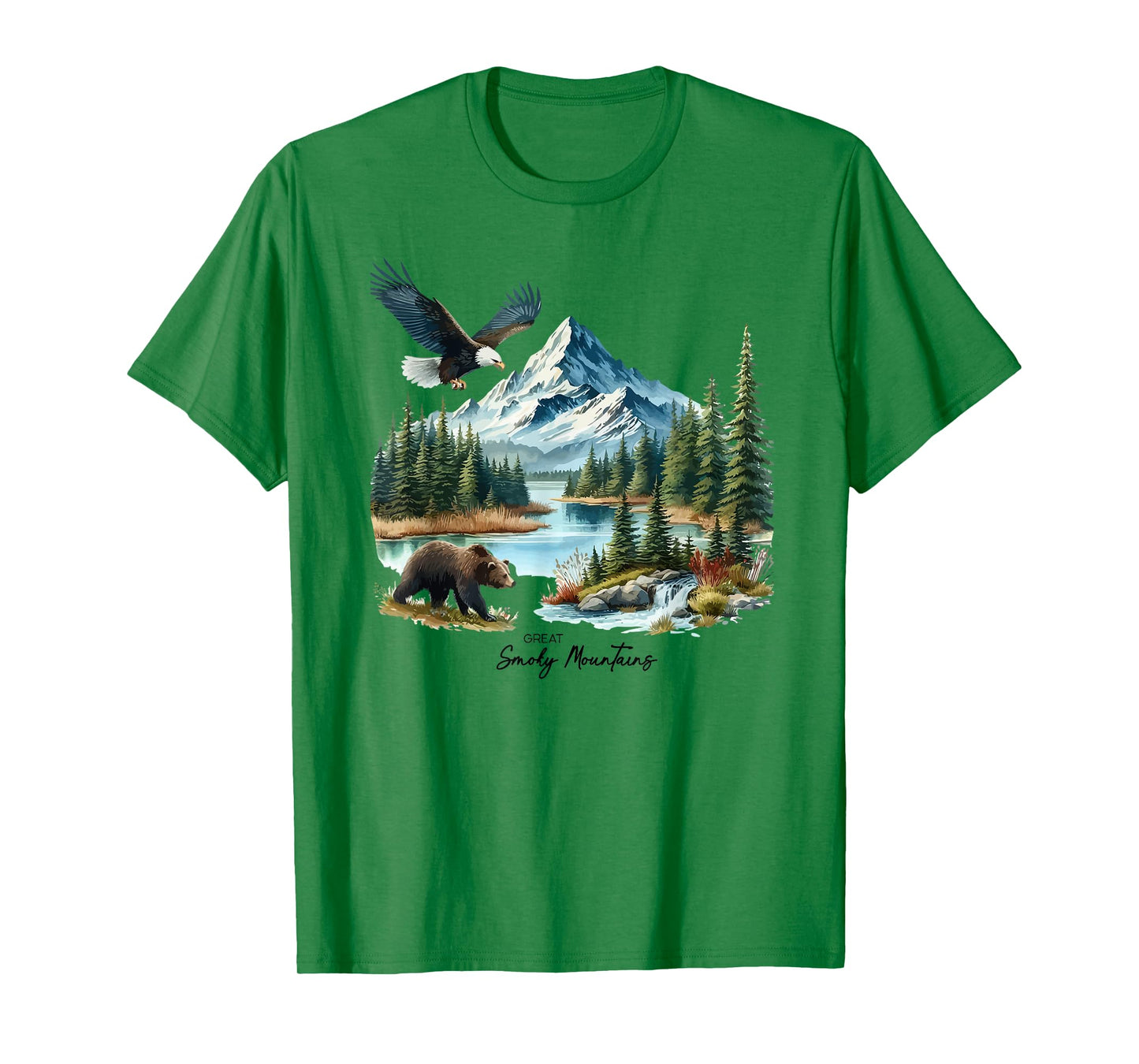 Great Smoky Mountains Bear Vintage 90s Style T-Shirt