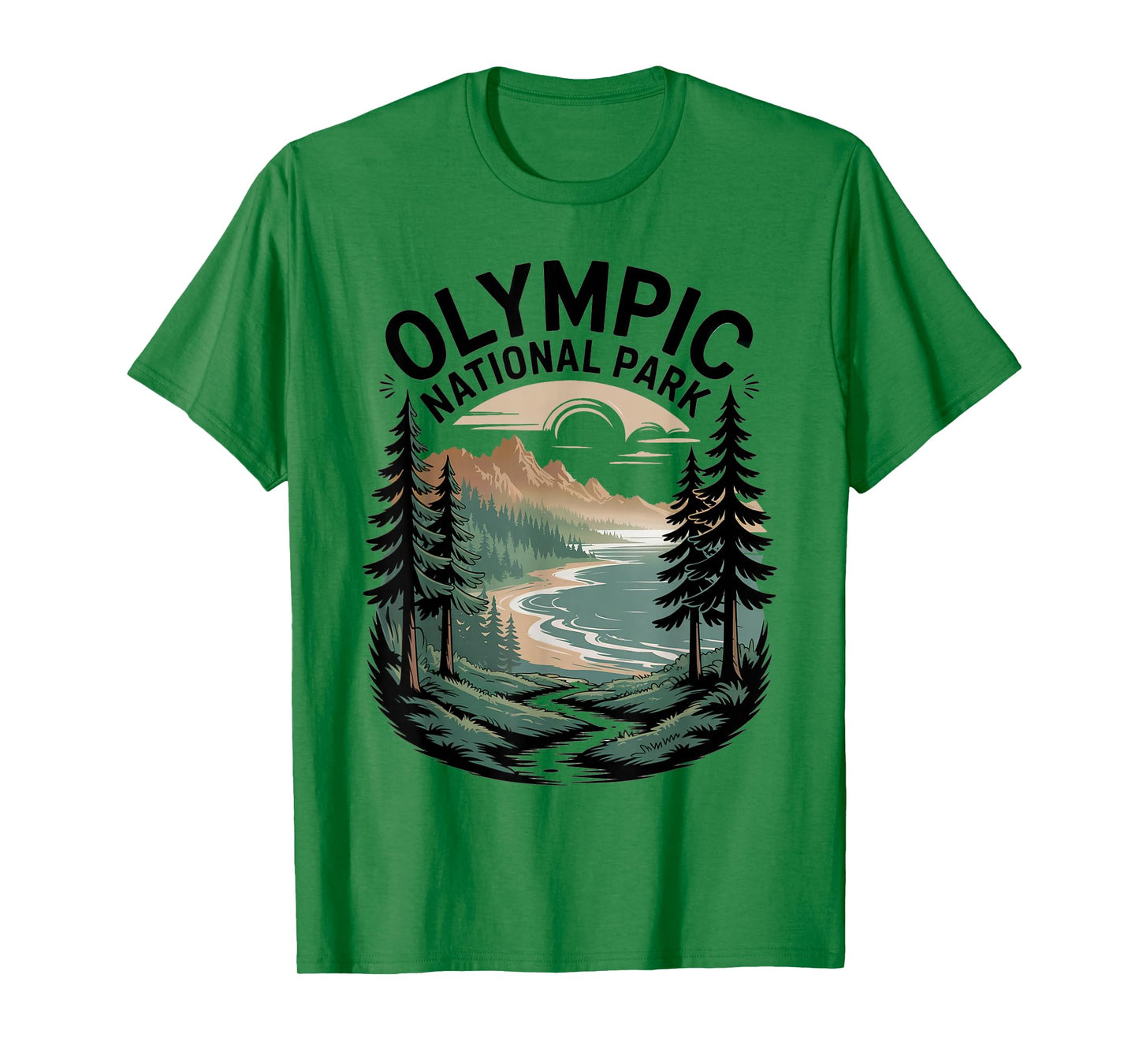 Olympic National Park Retro Camping Hiking US National Park T-Shirt