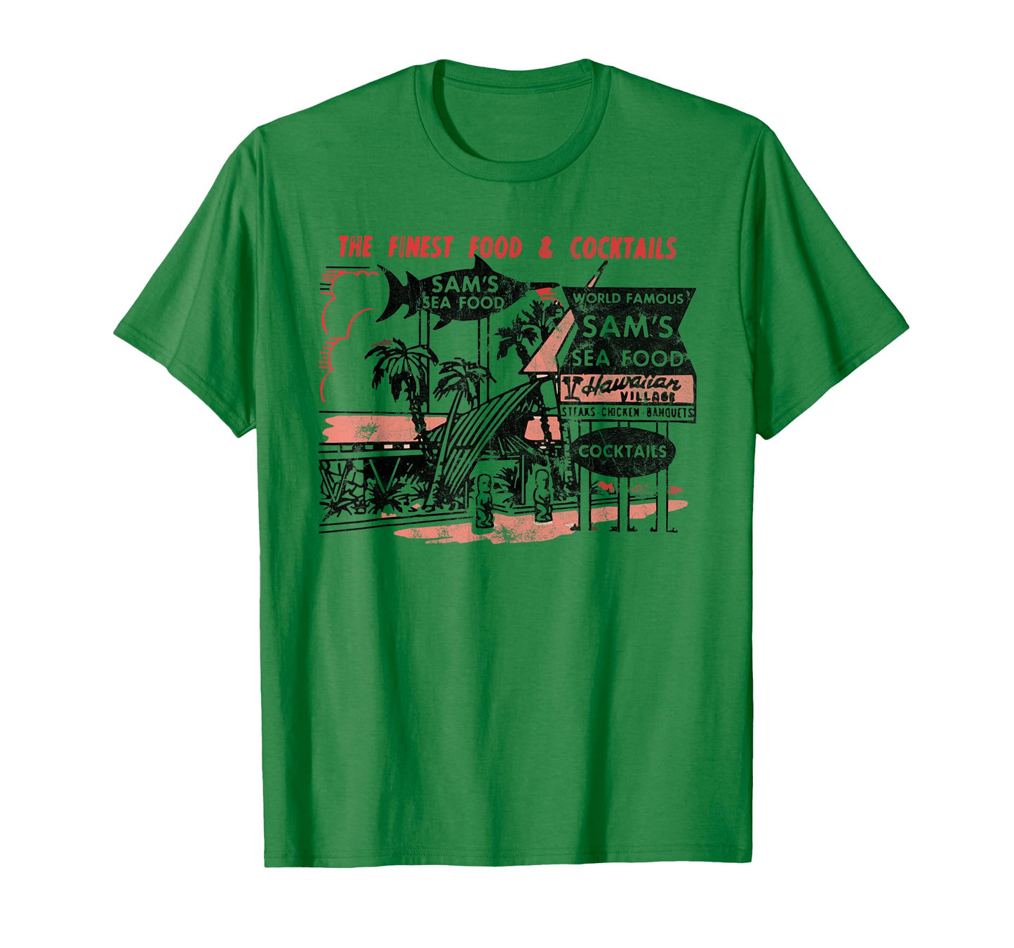 Vintage Sam’s Seafood Tiki Bar 60s Style Polynesian Lounge T-Shirt