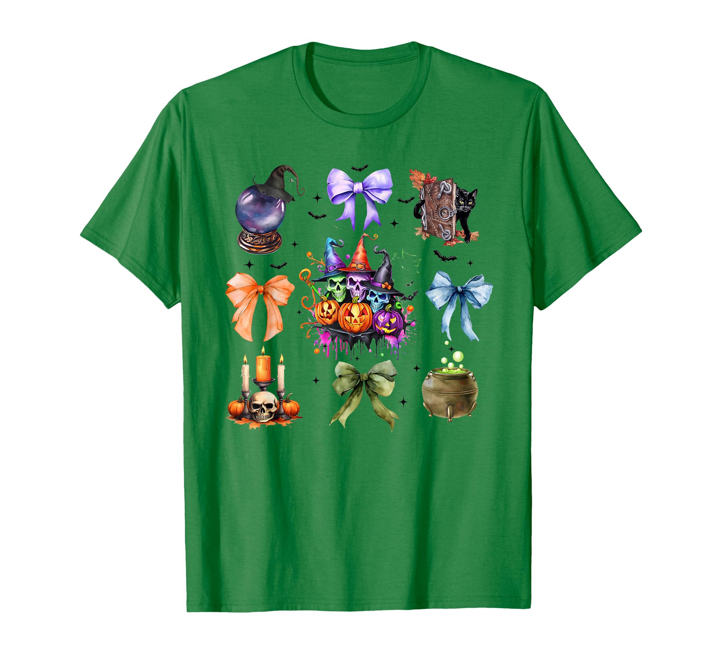 Spooky Season Coquette Bow Halloween Vibes Decorations Women T-Shirt