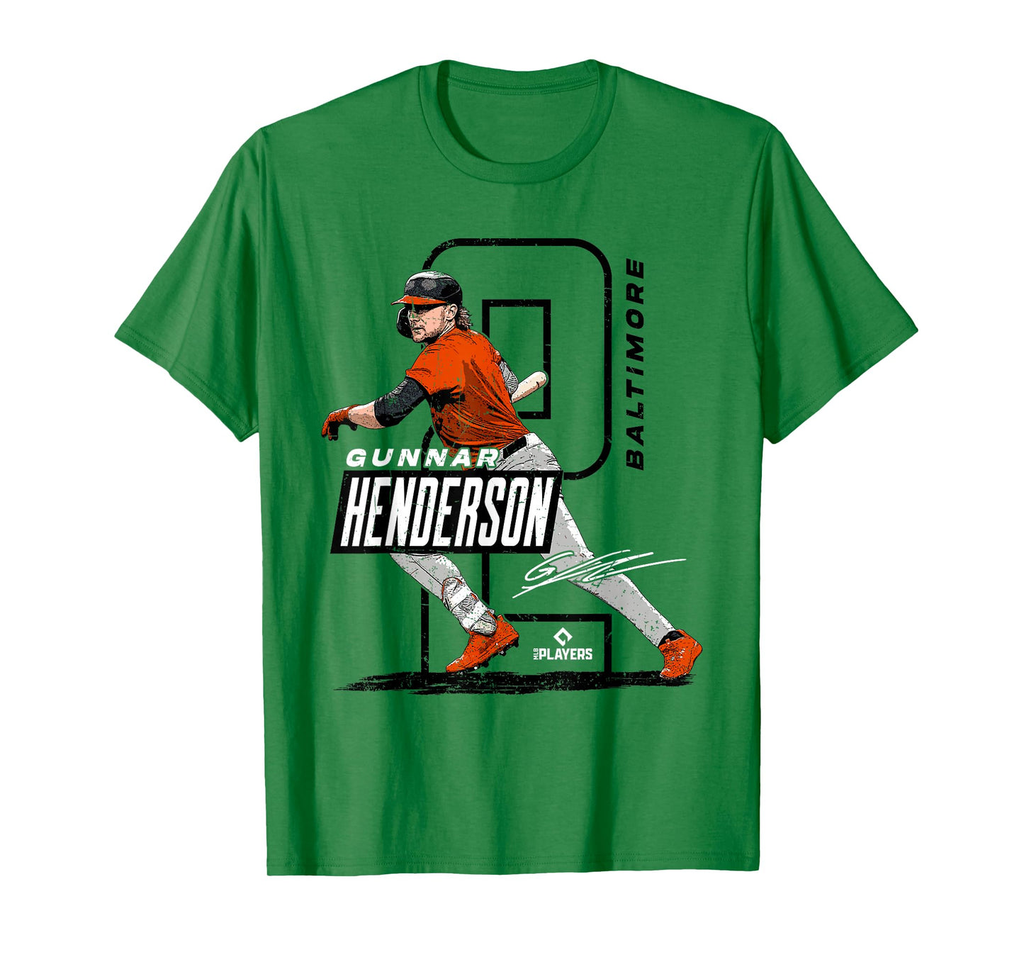 License Champs | Gunnar Henderson Baltimore MLBPA T-Shirt - Orange, Small
