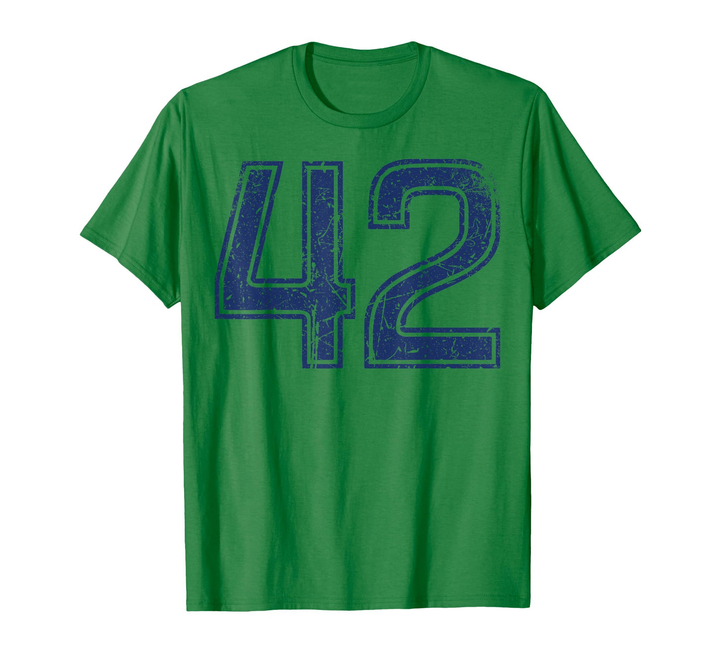 Vintage Blue Sports Team Number 42 T-Shirt