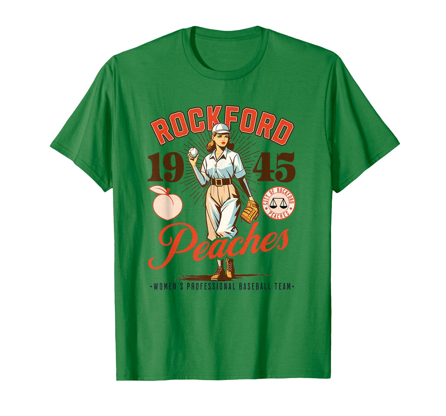 Rockford Peaches Women's Baseball Team T-Shirt
