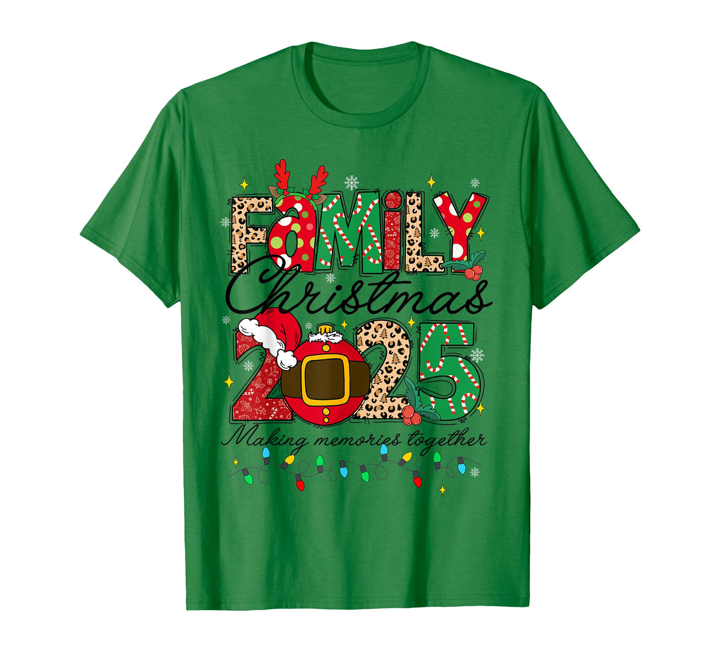 Family Christmas 2025 Making Memories Together Xmas Pajamas T-Shirt